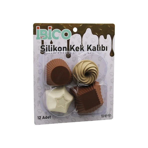 Muffin Kek Kalıbı Seti - 12'li Paket - Karışık Şekilli Set ürün görseli 1