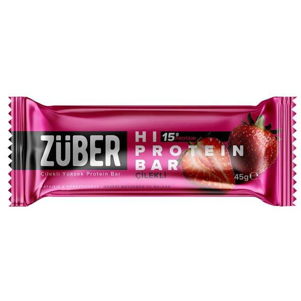 Züber Çilekli Hi Protein Bar 45 G (7'li Paket) ürün görseli 1