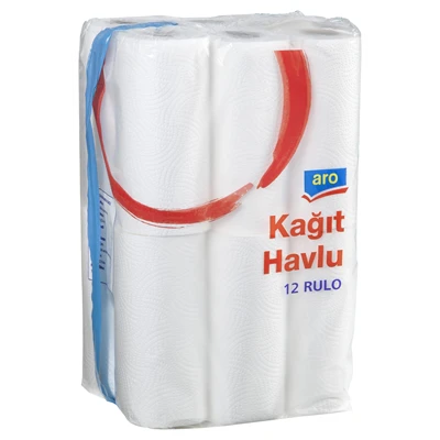 aro Kağıt Havlu 2 Katlı 12 Li Beyaz (6'li Paket) ürün görseli 1