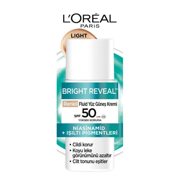 L'Oréal Paris Bright Reveal Uv Light Spf 50 50 Ml (3'li Paket) ürün görseli 1