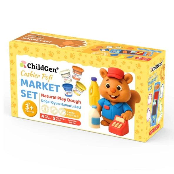 Childgen Oyun Hamuru Sevimli Patiler Set 260 G (4'li Paket) ürün görseli 1