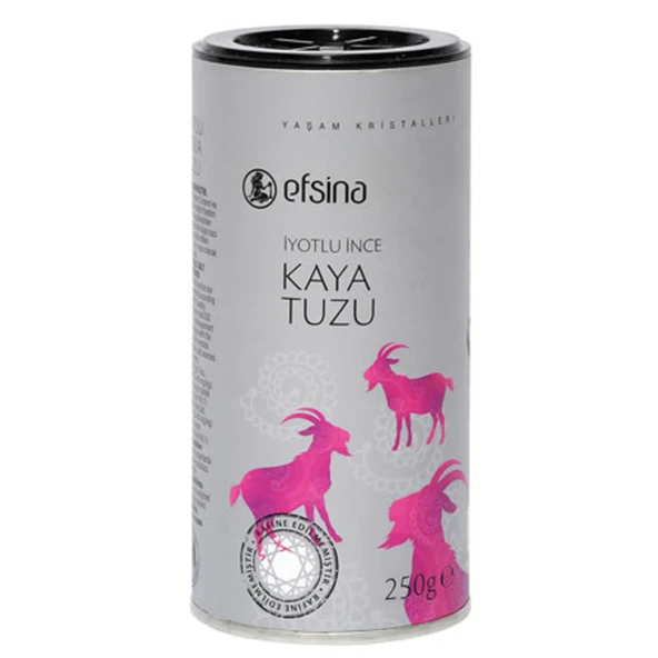 Efsina İyotlu İnce Kaya Tuzu (Tuzluk) 250 G (5'li Paket) ürün görseli 1