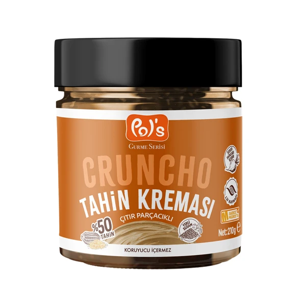 Pol's Gurme Serisi Cruncho Çıtır Parçacıklı  Tahin KremasI 210 G (6'li Paket) ürün görseli 1