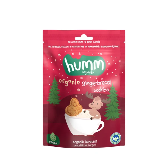 Humm Organic Zencefilli Tarçınlı Vegan Kurabiye 55 G (6'li Paket) ürün görseli 1