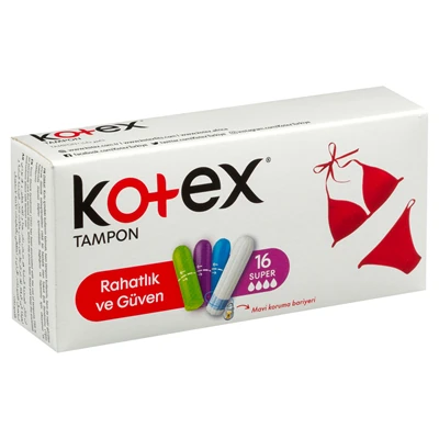 kotex Süper Tampon 16 Adet (6'li Paket) ürün görseli 1