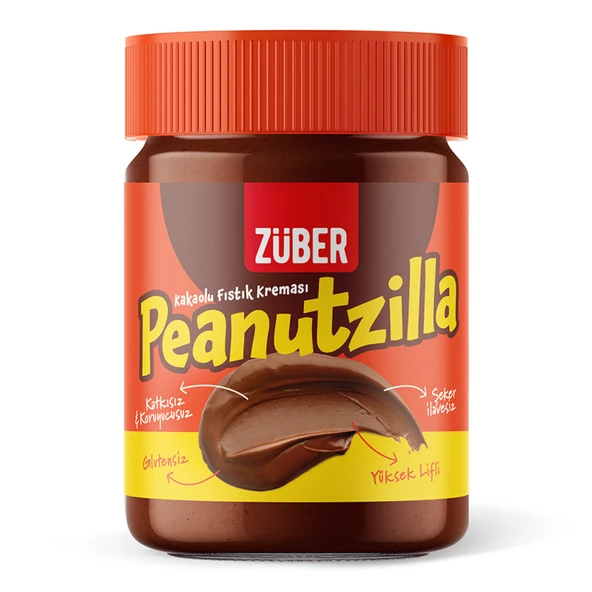 Züber Peanutzilla Kakaolu Fıstık Kreması 315 G (6'li Paket) ürün görseli 1