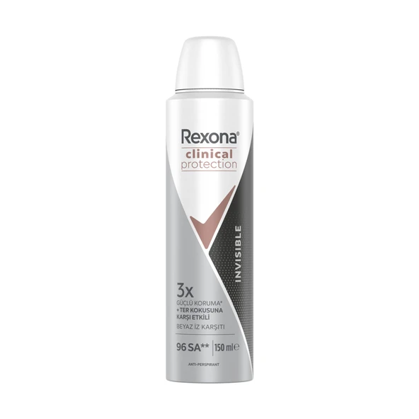 Kadın Clinical Protection Invisible Spray Deodorant 150 Ml (4'li Paket)