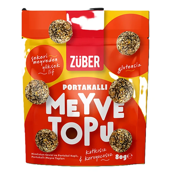 Züber Portakallı Meyve Topu 80 G (6'li Paket) ürün görseli 1