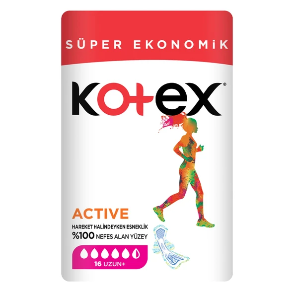 Kotex Ultra  Active Süper Ekonomik Paket Uzun 16'lı (4'li Paket) ürün görseli 1