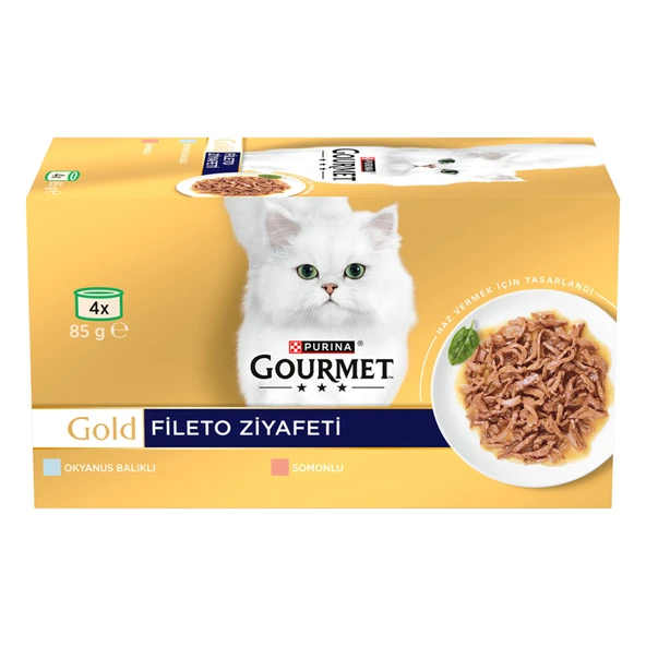 Gourmet Gold Fileto Somonlu Okyanus Balık 4 x 85 G (5'li Paket) ürün görseli 1