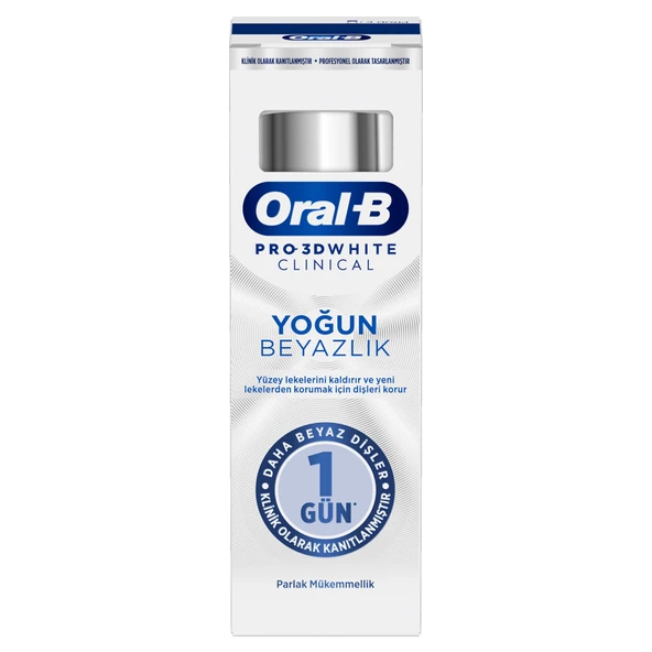Oral-B 3D White Clinical Parlak Mükemmellik Diş Macunu 75 Ml (6'li Paket) ürün görseli 1