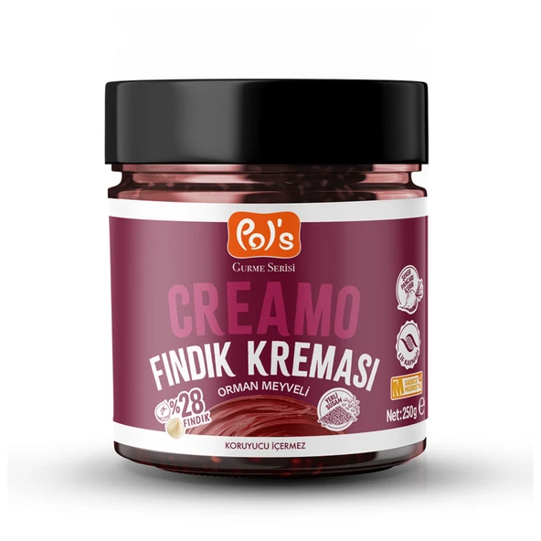 Pol's Gurme Serisi Creamo Orman Meyveli Fndık Kreması 250 G (3'li Paket) ürün görseli 1