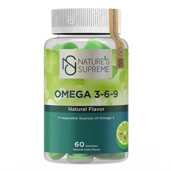 Nature's Supreme Omega 3-6-9 60'lı Çiğnenebilir Form (2'li Paket) ürün görseli 1