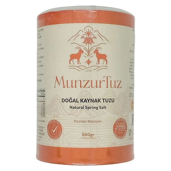 Munzur Tuz Doğal Kaynak Tuzu 500 G (5'li Paket) ürün görseli 1