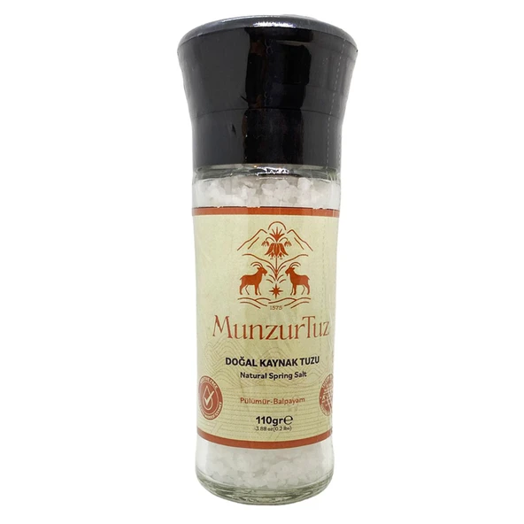 Munzur Tuz Doğal Kaynak Tuzu Değirmen 110 G (5'li Paket) ürün görseli 1