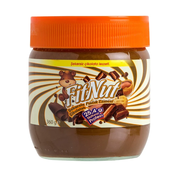 Fitnut Şeker İlavesiz Çikolatalı Fıstık Ezme 360 G (6'li Paket) ürün görseli 1