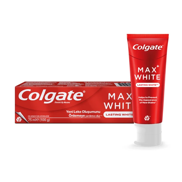 Colgate Max White Kalıcı Beyazlık Diş Macunu 75 Ml (6'li Paket) ürün görseli 1