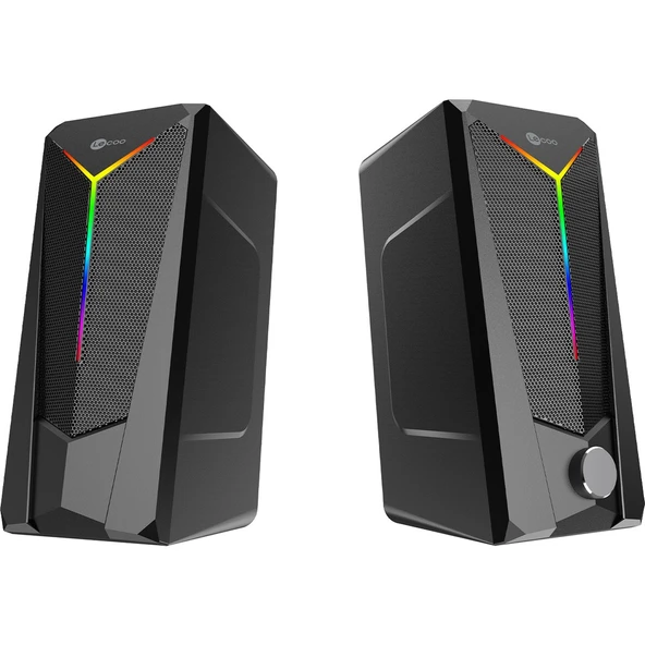 Lenovo Lecoo DS104 Kablolu Usb + 3.5Mm Jack 6W 80dB Rgb Işıklı 1+1 Gaming Speaker - Hoparlör ürün görseli 1