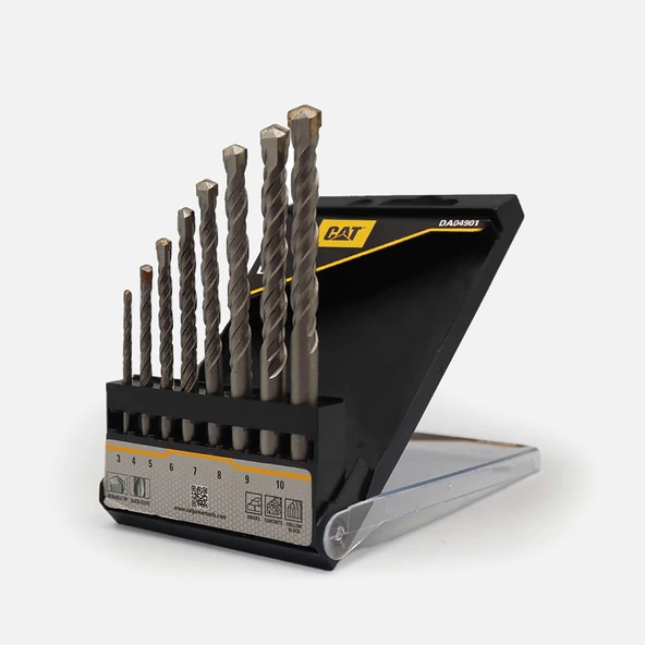 Cat DA04901 8 Parça Tungsten Karbür Beton Matkap Uç Seti ürün görseli 1