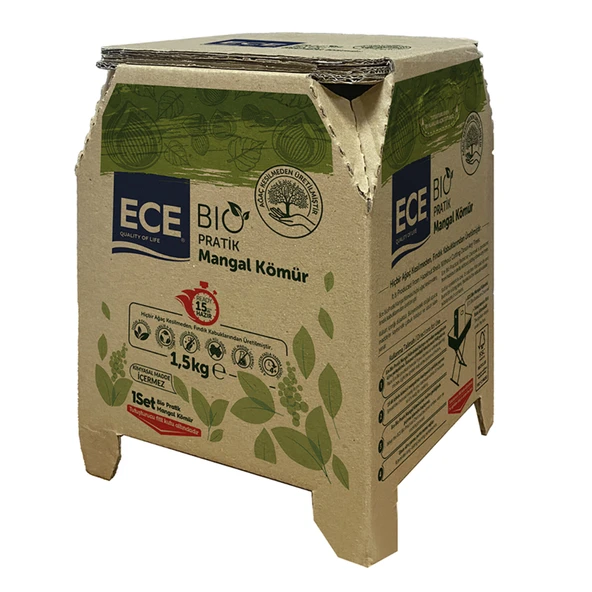 Ece Bio Pratik Mangal Kömürü 1.5 Kg (4'li Paket) ürün görseli 1