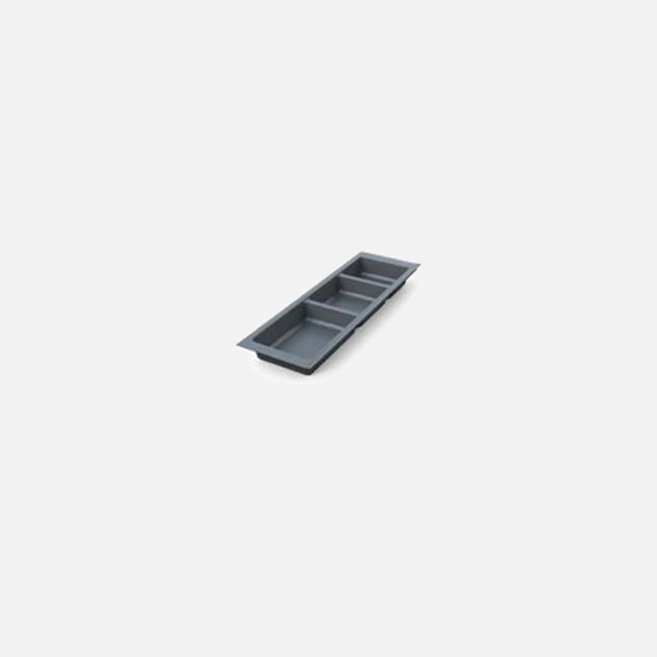 Adilon Kaşıklık 157 mm Üç Bölme Antrasit (4'li Paket) ürün görseli 1