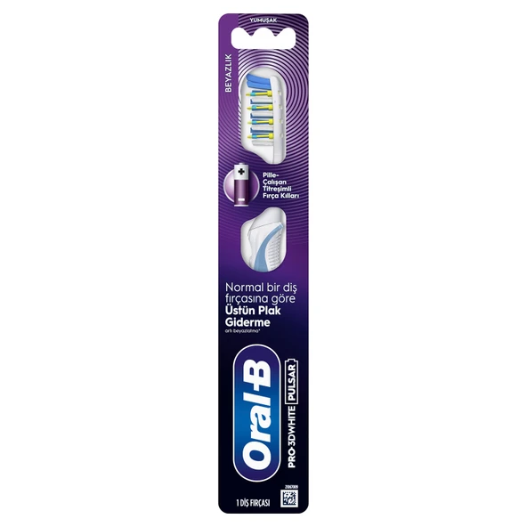 Oral-B Pro-3D White Pulsar Beyazlık Diş Fırçası Yumuşak (4'li Paket) ürün görseli 1