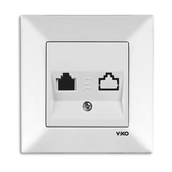 Viko Meridian Beyaz Tekli Nümeris Telefon Prizi CAt3 Vk (5'li Paket) ürün görseli 1
