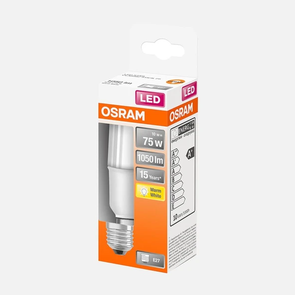 Osram Led Stick 75 10 W Sarı Klasik E27 Duy Led Ampul (5'li Paket) ürün görseli 1