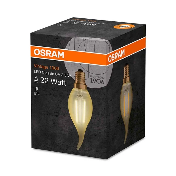 Osram Clba22 2.5 W Sarı Klasik E14 Duy Led Ampul (5'li Paket) ürün görseli 1