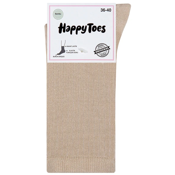 Happy Toes Bambu Ribli Kadın Çorap 36-40 (5'li Paket) ürün görseli 1