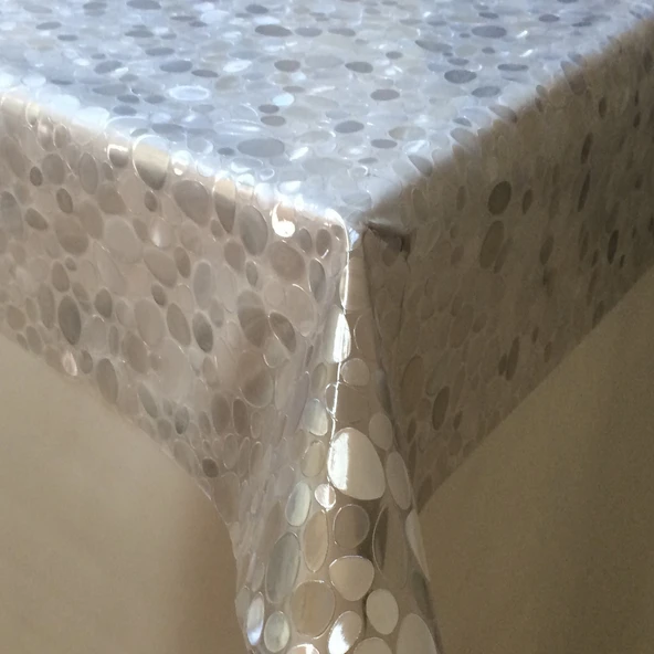 Taner Pvc 140 cm Masa Örtüsü Gri (2'li Paket) ürün görseli 1