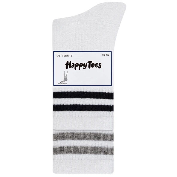 Happy Toes Yarım Soket Spor Çorap 2'li 40-45 (5'li Paket) ürün görseli 1