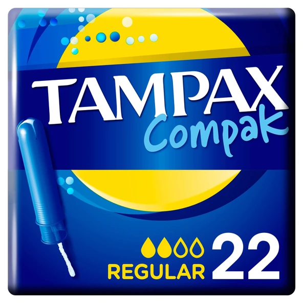 Tampax Compak Regular Aplikatörlü Tampon 22'li (4'li Paket) ürün görseli 1