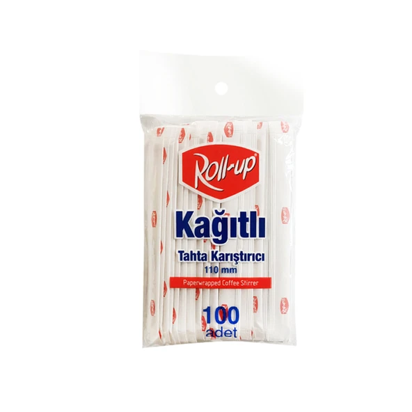 Roll-Up Tekli Sarım Ahşap Karıştırıcı 100'lü 11 Cm (8'li Paket) ürün görseli 1