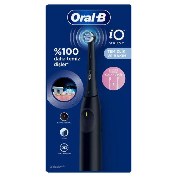 Oral-B IO 2 Şarjlı Diş Fırçası - Siyah ürün görseli 1