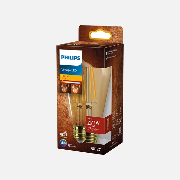 Philips Led Classic 40W ST64 E27 1800K Gold (4'li Paket) ürün görseli 1