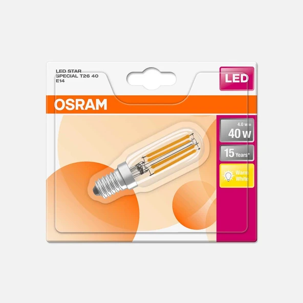 Osram T26 4 W Sarı Stick E14 Duy Led Ampul (4'li Paket) ürün görseli 1