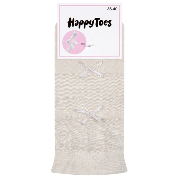 Happy Toes Kadın Fiyonklu Çorap 36-40 (6'li Paket) ürün görseli 1