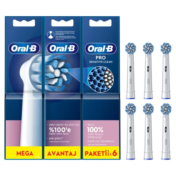 Oral-B Yedek Başlık Sensitive 6'lı ürün görseli 1