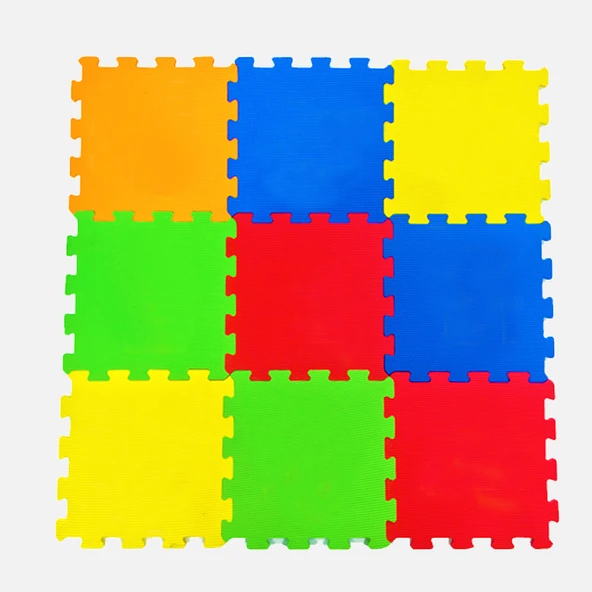 Akar Oyuncak 9'lu 7 mm 33x33 cm Kare Çocuk Oyun Karosu Çok Renkli (2'li Paket) ürün görseli 1