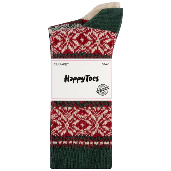 Happy Toes Etnik Desen Çorap 2'li Paket 36/40 (5'li Paket) ürün görseli 1