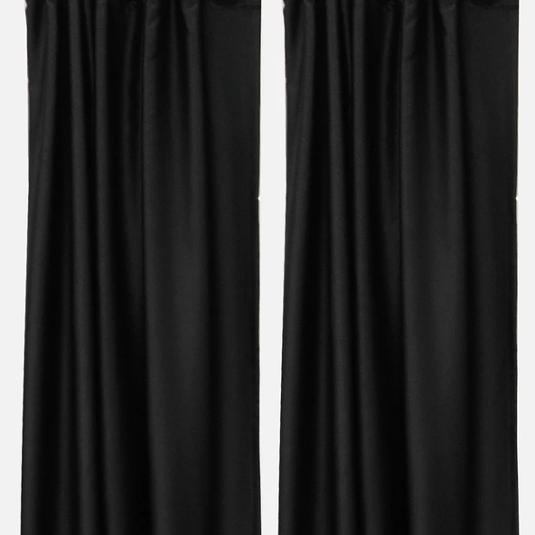 Elegance Eco Blackout Fon Perde Siyah ürün görseli 1