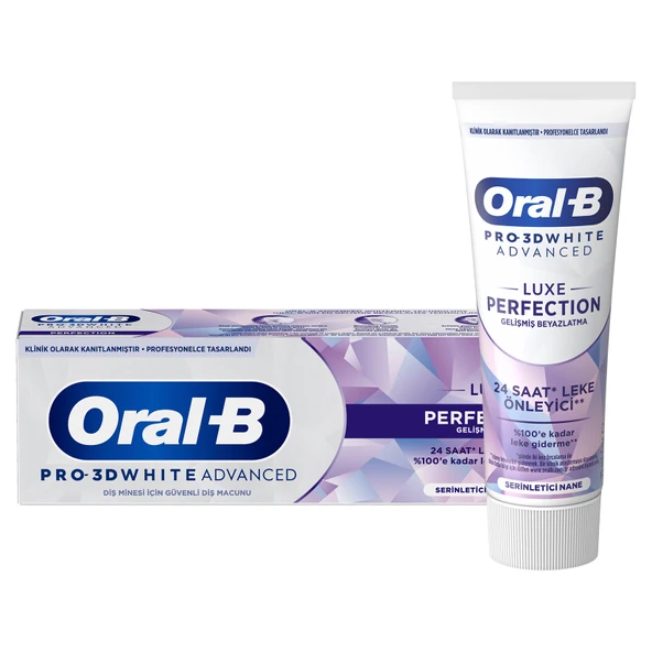 Oral-B 3D White Advanced Luxe Perfection Diş Macunu 75 Ml (4'li Paket) ürün görseli 1