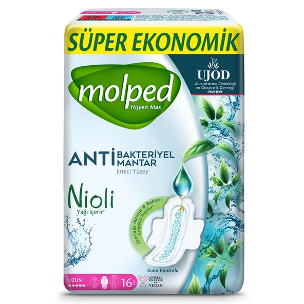 Molped Hijyen Max Süper Ekonomik Uzun Hijyenik Ped 16'lı (6'li Paket) ürün görseli 1