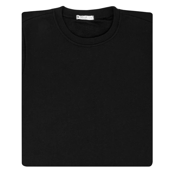 Bella Dossi Siyah Kadın Bisiklet Yaka Sweatshirt L (3'li Paket) ürün görseli 1