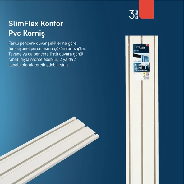 Slimflex Klasik Sx 3lü Pvc Korniş (2'li Paket) ürün görseli 1