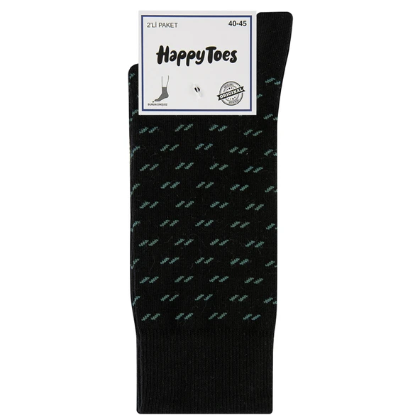 Happy Toes Desenli Erkek Çorap 2'li 40/45 (4'li Paket) ürün görseli 1