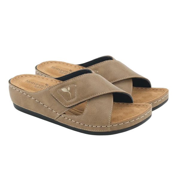 Gezer Naturela Çapraz Cırtlı Kadın Terlik 37-41 (2'li Paket) ürün görseli 1
