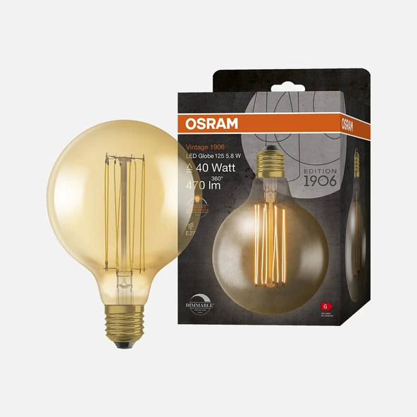 Osram 1906 Globe 5,8W E27 Dimmer LED Ampul ürün görseli 1