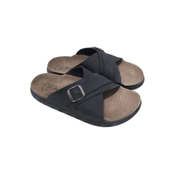 Blue-Flex Erkek Çapraz Tokalı Terlik 40-44 (3'li Paket) ürün görseli 1